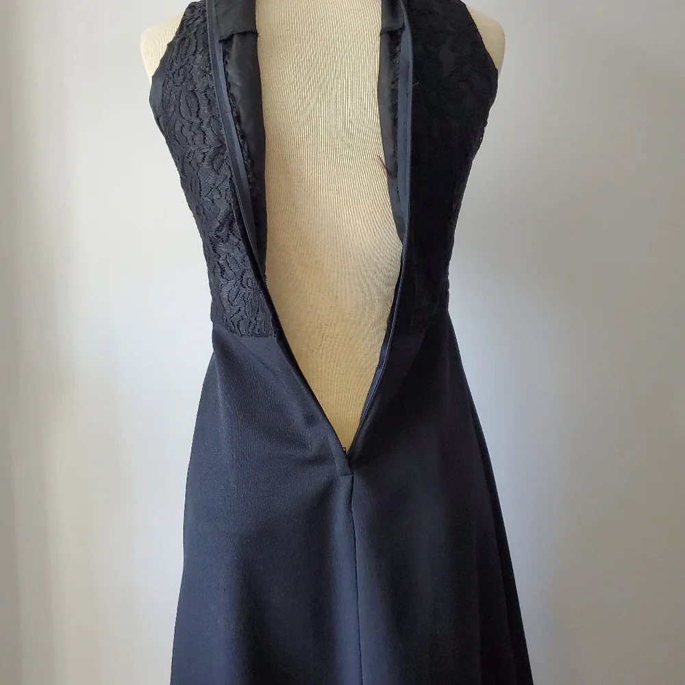 Vintage 70s Career miss by Carla Jane maxi tuxedo style dress. Size 2 - Picture 8 of 12
